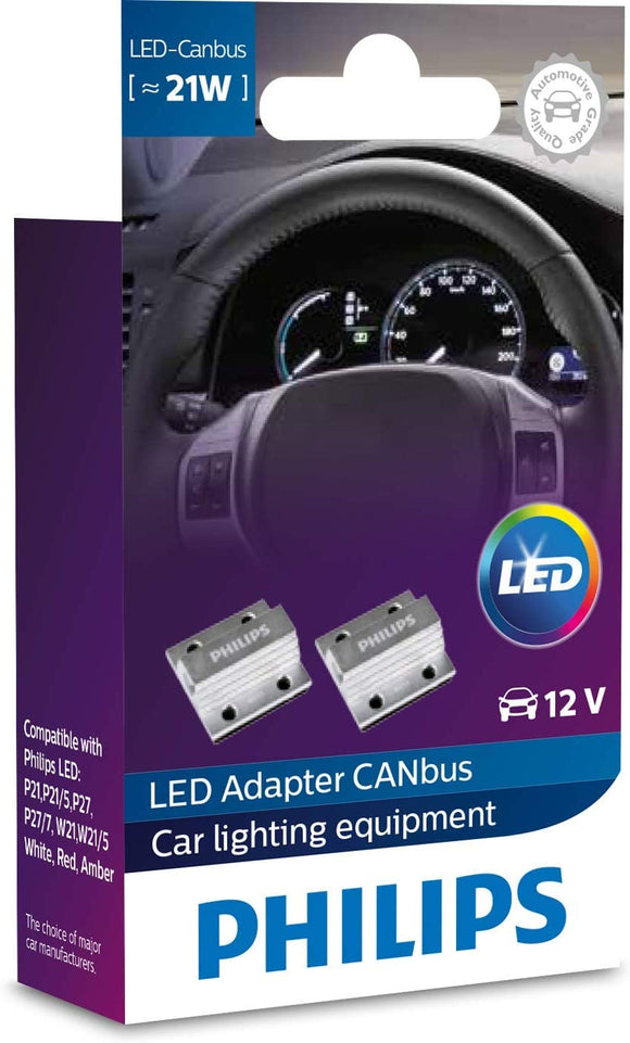 21W PHILIPS CANbus LED Adapter  12V Set 2 Stk